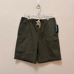Lands' End Olive Green Cotton Deck Shorts